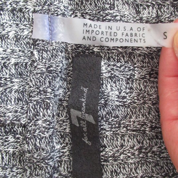 7 For All Mankind Womens S Cowl Neck Long Sleeve Fitted Tunic Sweater Top Gray - Picture 7 of 9